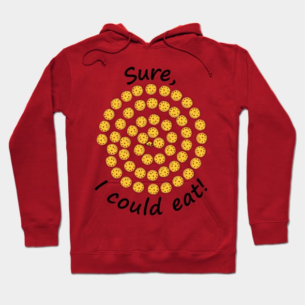 I Could Eat Food Pizza Spiral Hoodie by ellenhenryart